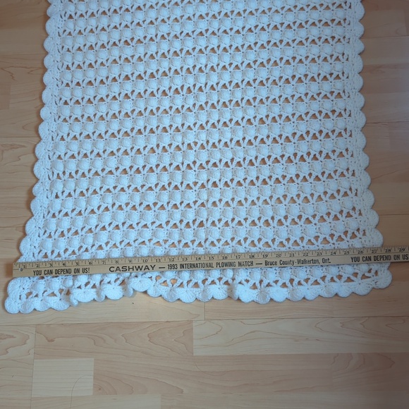 Cream Popcorn Crochet Baby Blanket - Picture 4 of 7